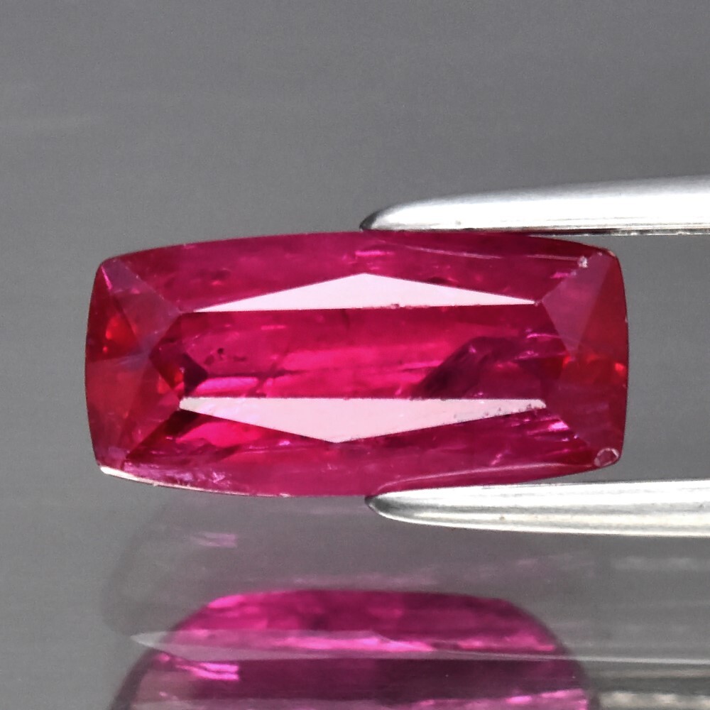 1.83ct 9.5×4.5mm Antique-Cut Pinkish Red Ruby Mozambique Gemstone