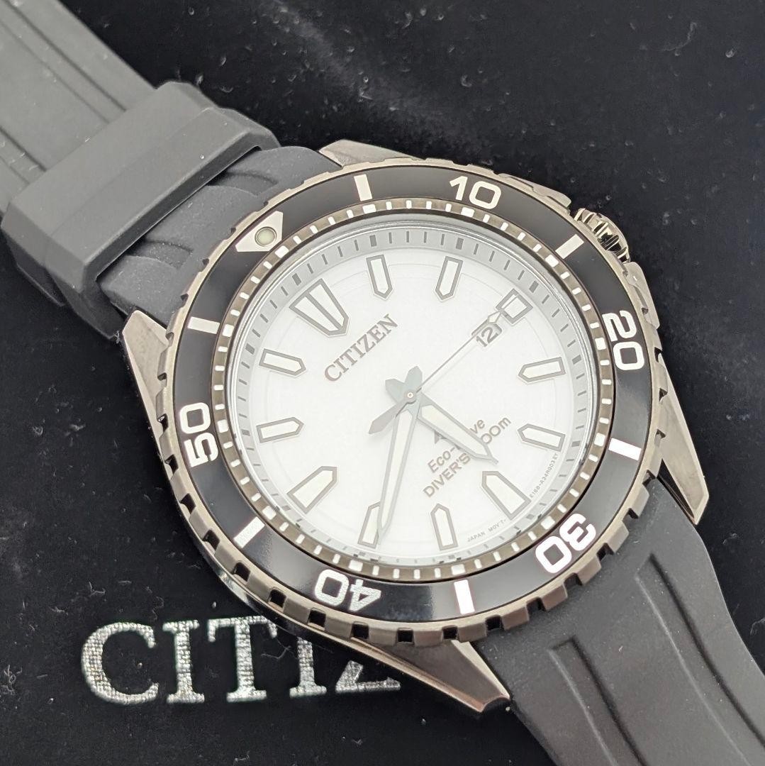 CITIZEN Promaster E168-003FR09 White Dial Eco-Drive Men’s Watch Diver’s Working