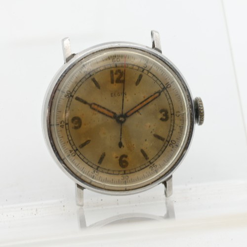 1941 ELGIN CAL. 532, WW2 TRENCH WRIST WATCH 15j 30mm 16mm LUG RUNS (IR)