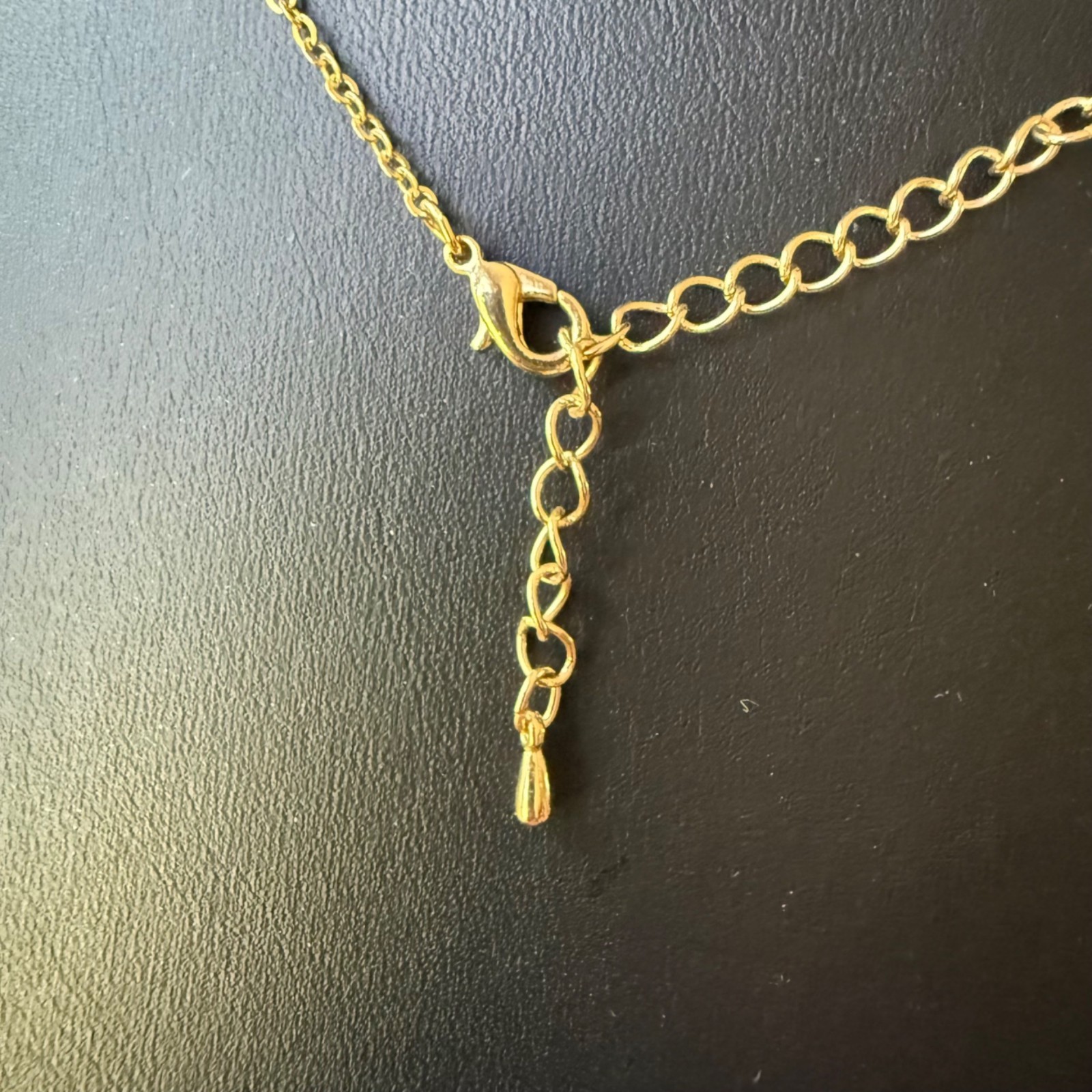 GC Necklace Enamel Pink Triangle Pendant Barbiecore Gold Tone 18 to 20 inches