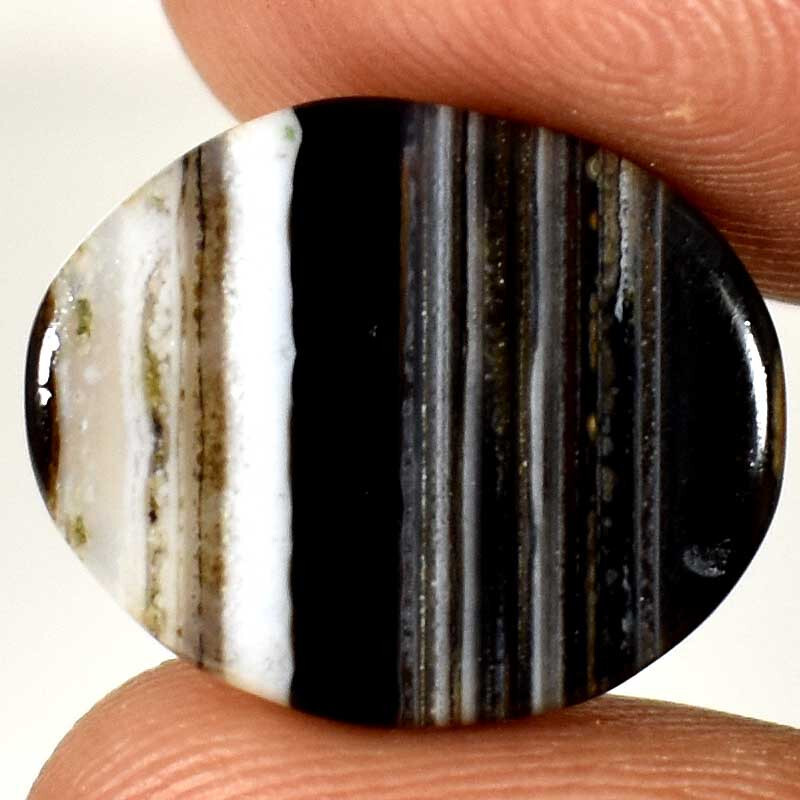 Botswana Agate Oval Cabochon 100% Natural Gemstone 13.45Cts. 15X. 19X. 05mm