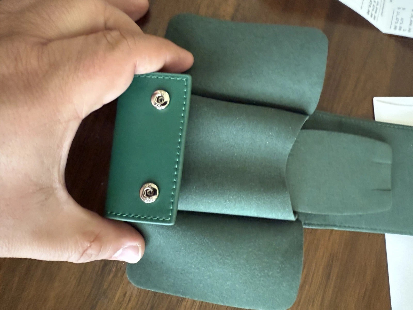 N Rolex Case Leather Travel Pouch Service Center Premium Version-Gift For Watch