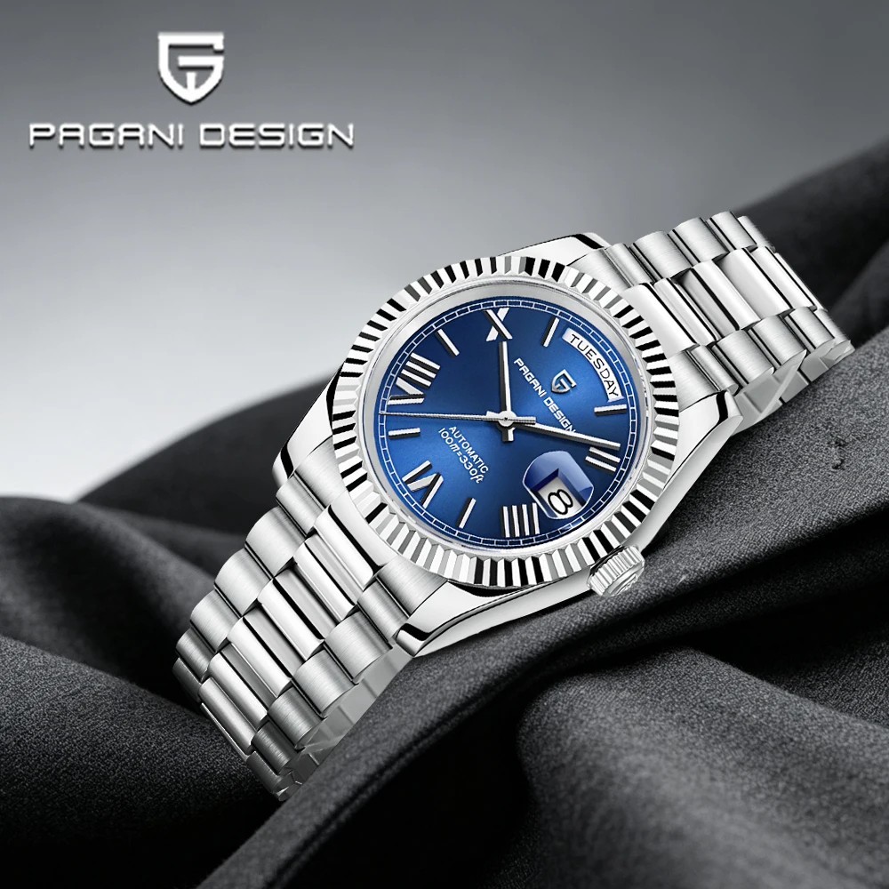 PAGANI DESIGN PD1752 Blue Dial Automatic Stainless Steel Luxury Men’s Watch