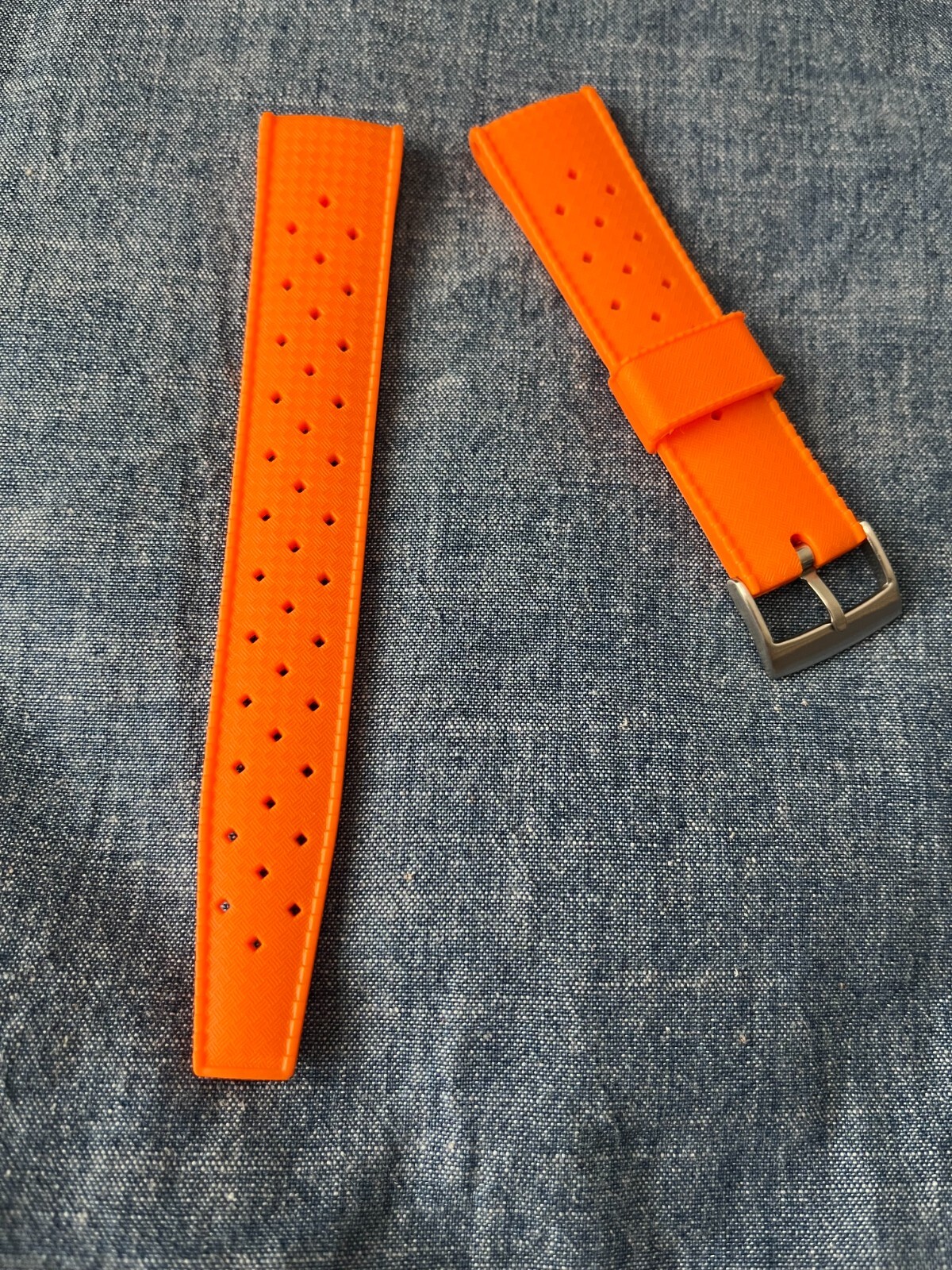 WISCASSET WATCH STRAPS Tropical Diver Rubber Watch Strap (FREE SHIPPING)