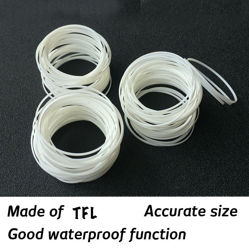 16mm to 40mm White Height 1.7mm Thick 0.4mm Front Case Watch Crystal Gasket Ring