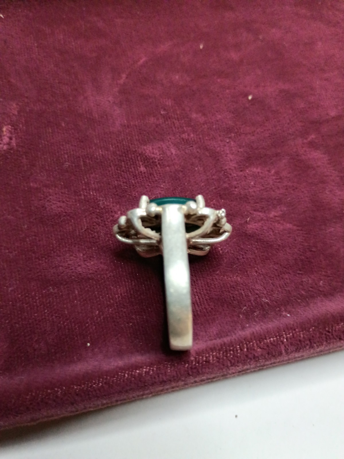 Vintage Natural Malachite Ring 925 Sterling Silver Size 6.5 Unique (9.20 Grams)