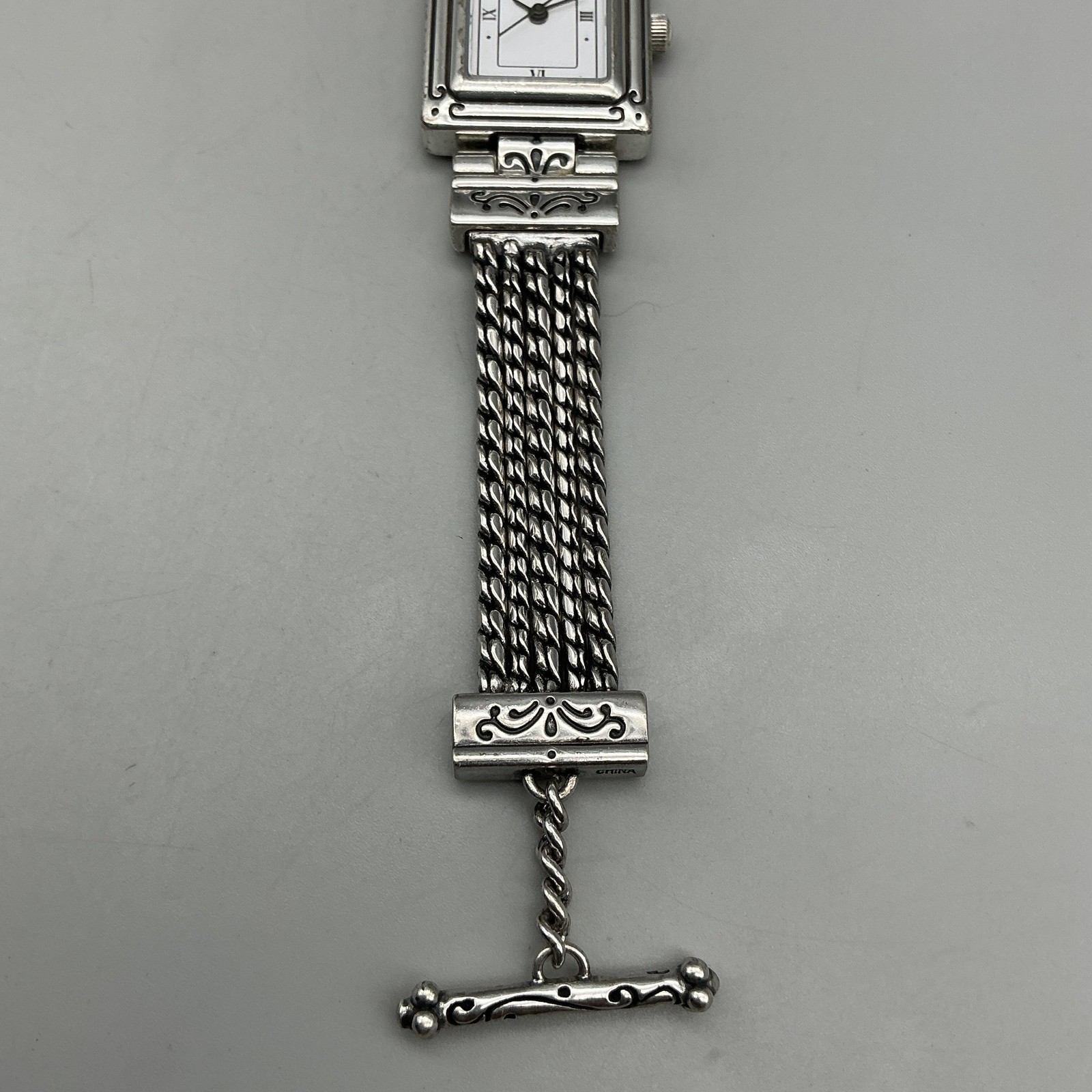 Brighton Tivoli Womens Watch 21mm White Dial Silver Tone New Battery 7.75″