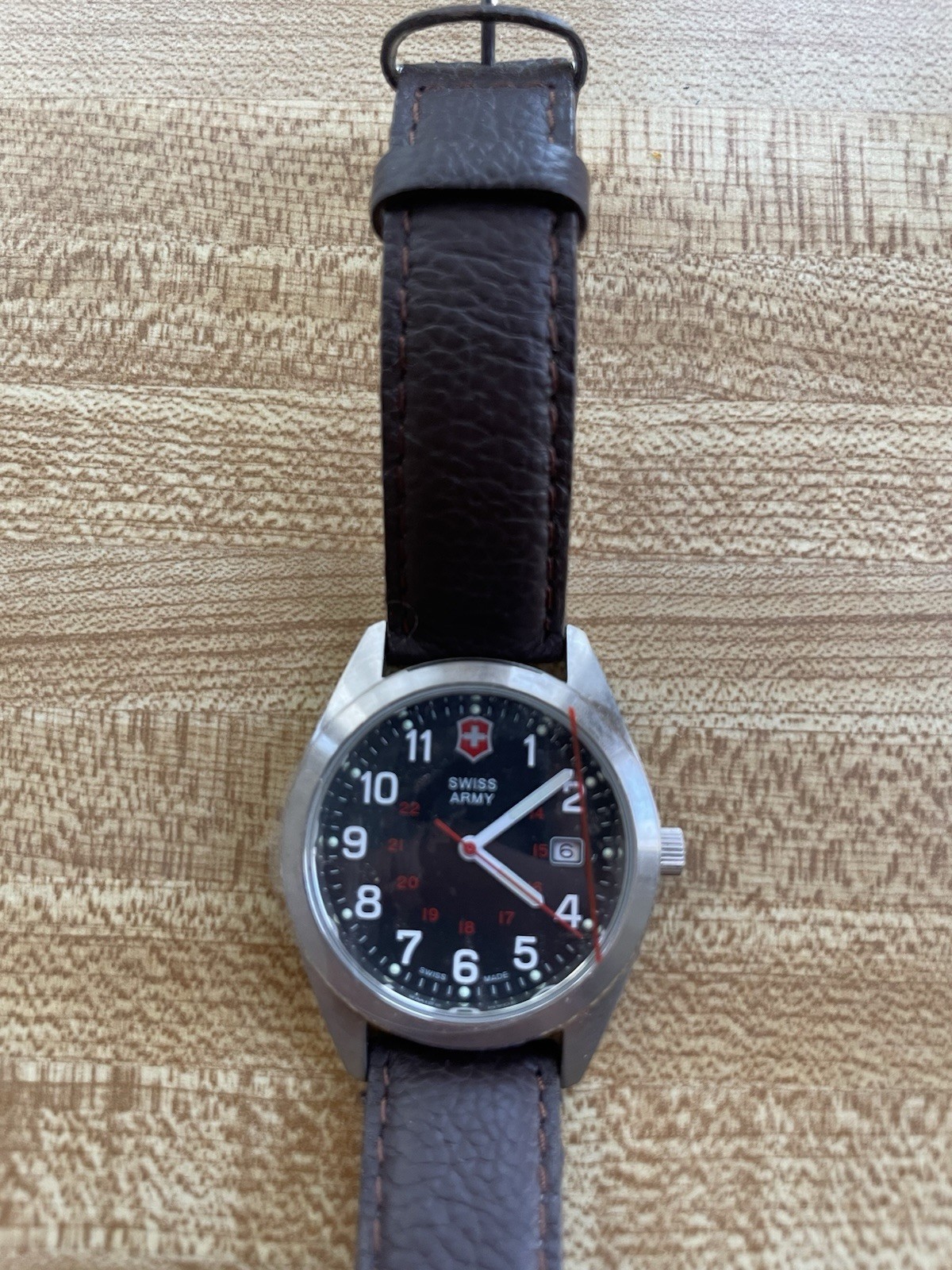 Victorinox Garrison Collection 241083 40mm Stainless Steel Brown Leather Strap