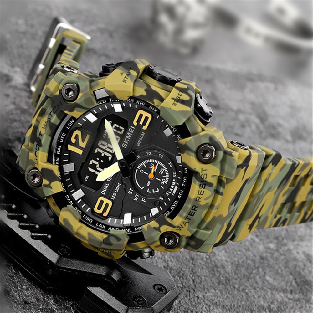 SKMEI Men Military Watch Camouflage Wristwatch LED Digital Quartz Sport Watches