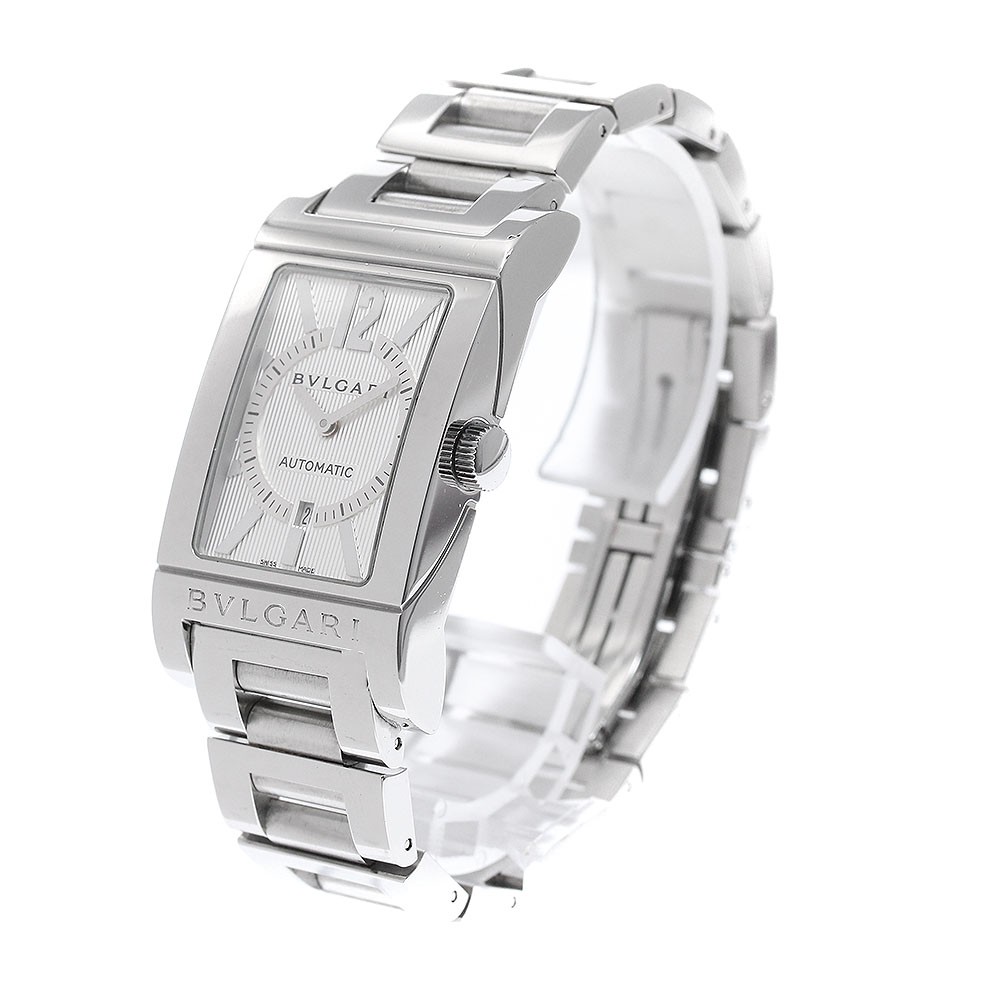BVLGARI Rettangolo RT45S Date Silver Dial Automatic Men’s Watch_963036
