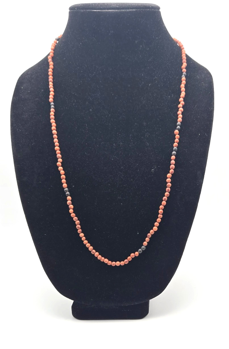 Vintage East African Seed Bead Organic Tribal Boho Folk Art 27″ Necklace 1980s