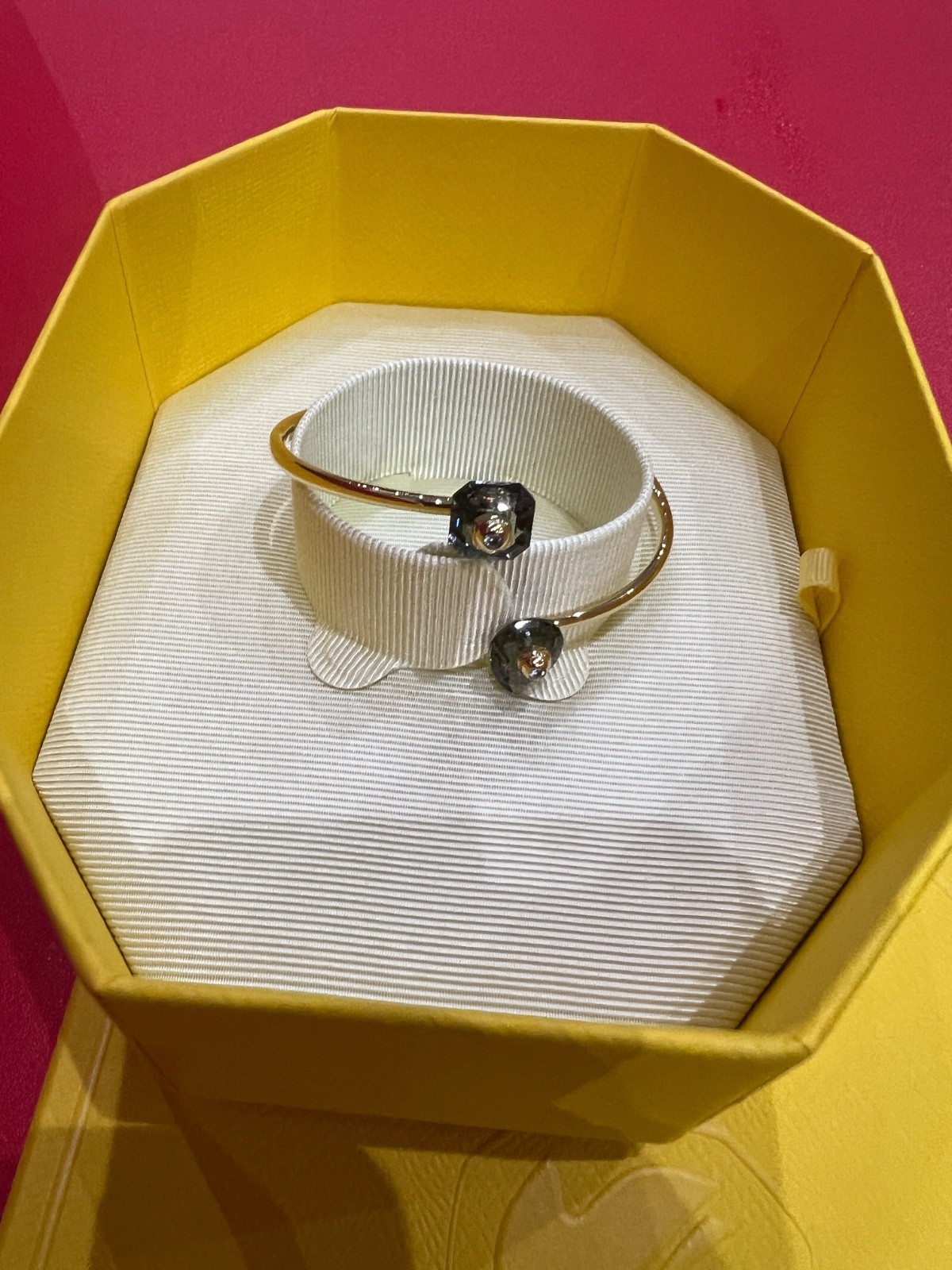Swarovski Numina bangle Mixed cuts, Grey, Gold-tone plated small new + bag❤️💕
