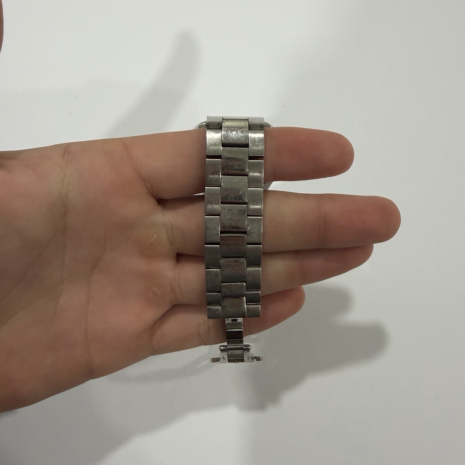 Bulova Automatic Light Blue Dial Stainless Steel Bracelet Date Watch w/ Box
