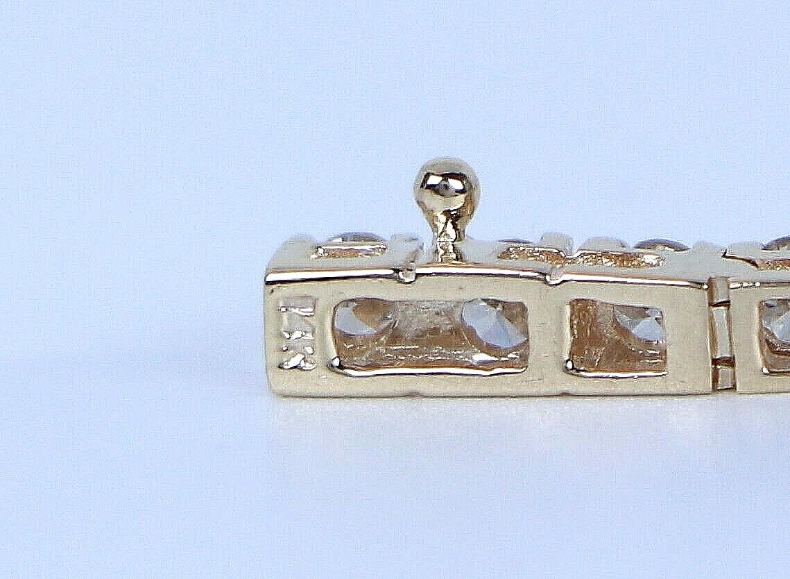 6.60Ct Round Cut GDGL Certified Natural Diamond Tennis Bracelet 18K Yellow Gold