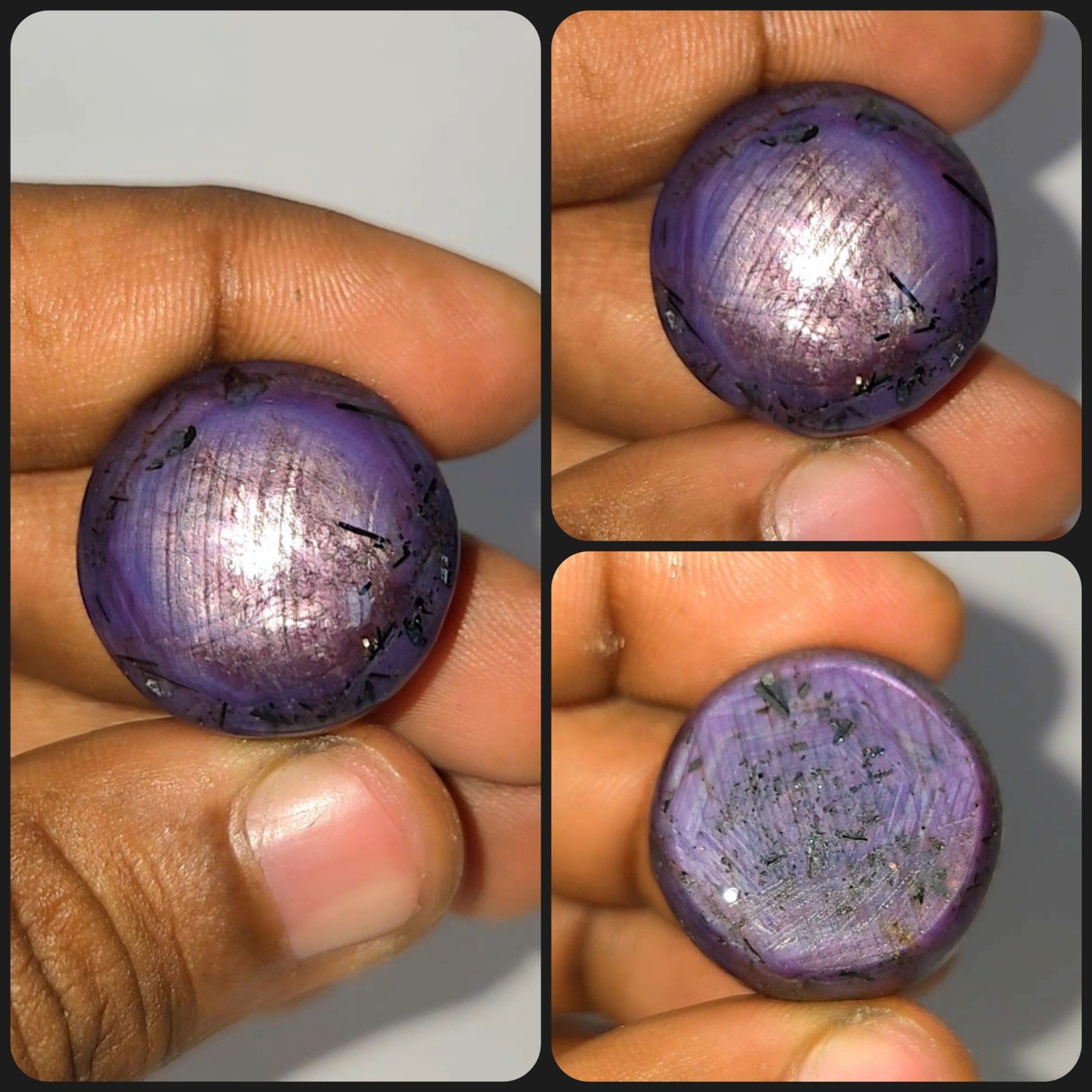 Natural 104.60 ct Star Sapphire Purple Oval Cabochon untreated loose gemstone