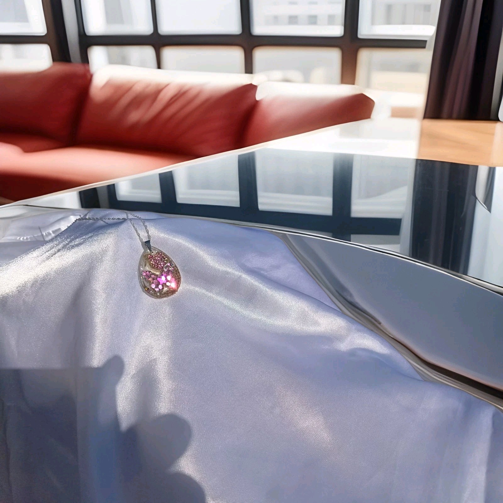 Crystal Butterfly Pendant Necklace, Reversible The Budget Friendly Perfect Gift!