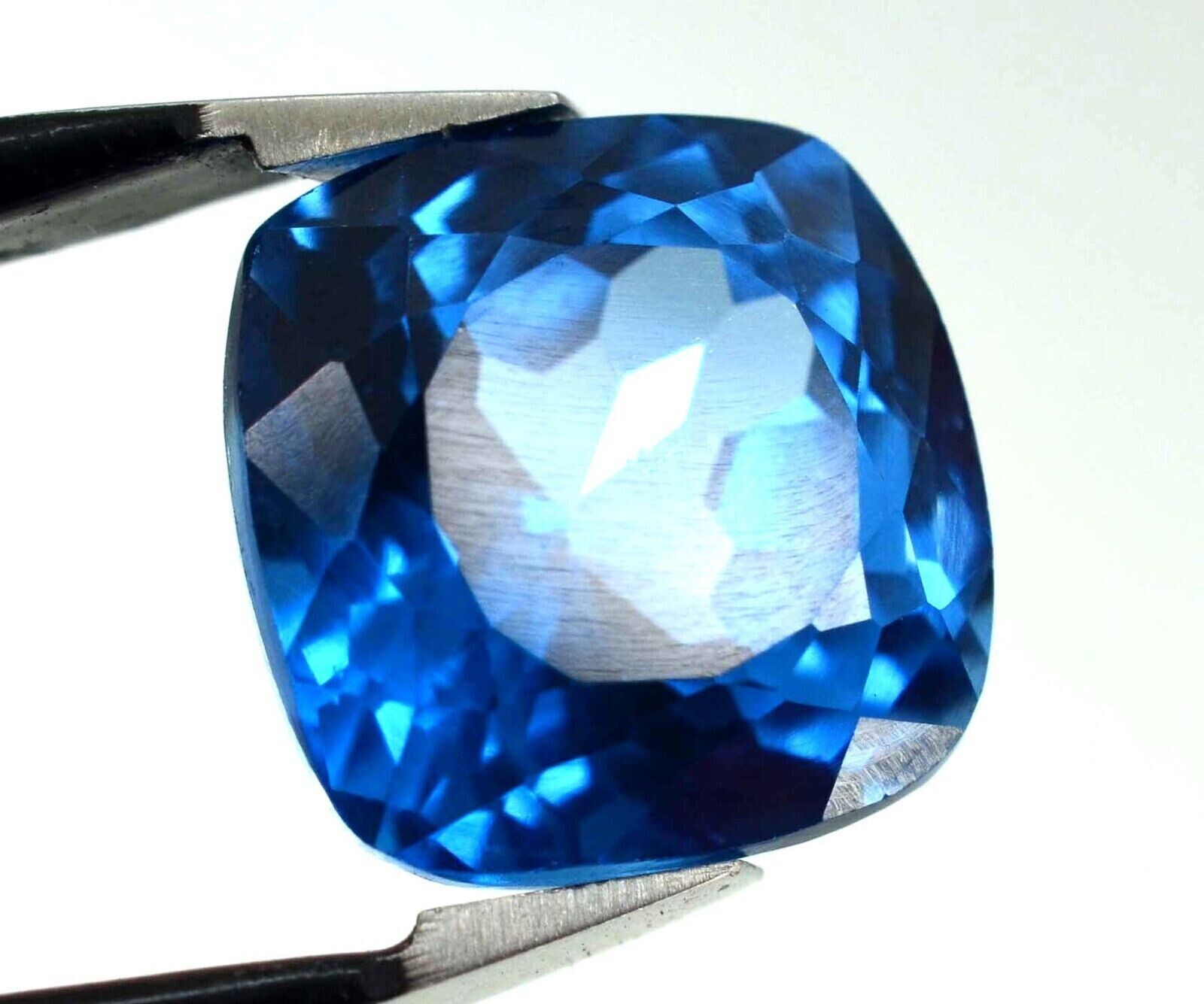 Aquamarine Natural Santa Maria Blue Cushion Cut Loose Gemstone 9.60 Ct Certified