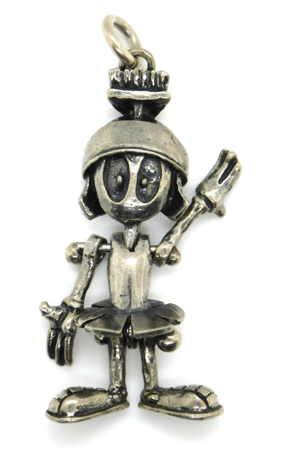 Warner Bros. 1994 925 Sterling Silver Marvin the Martian Articulated Pendant