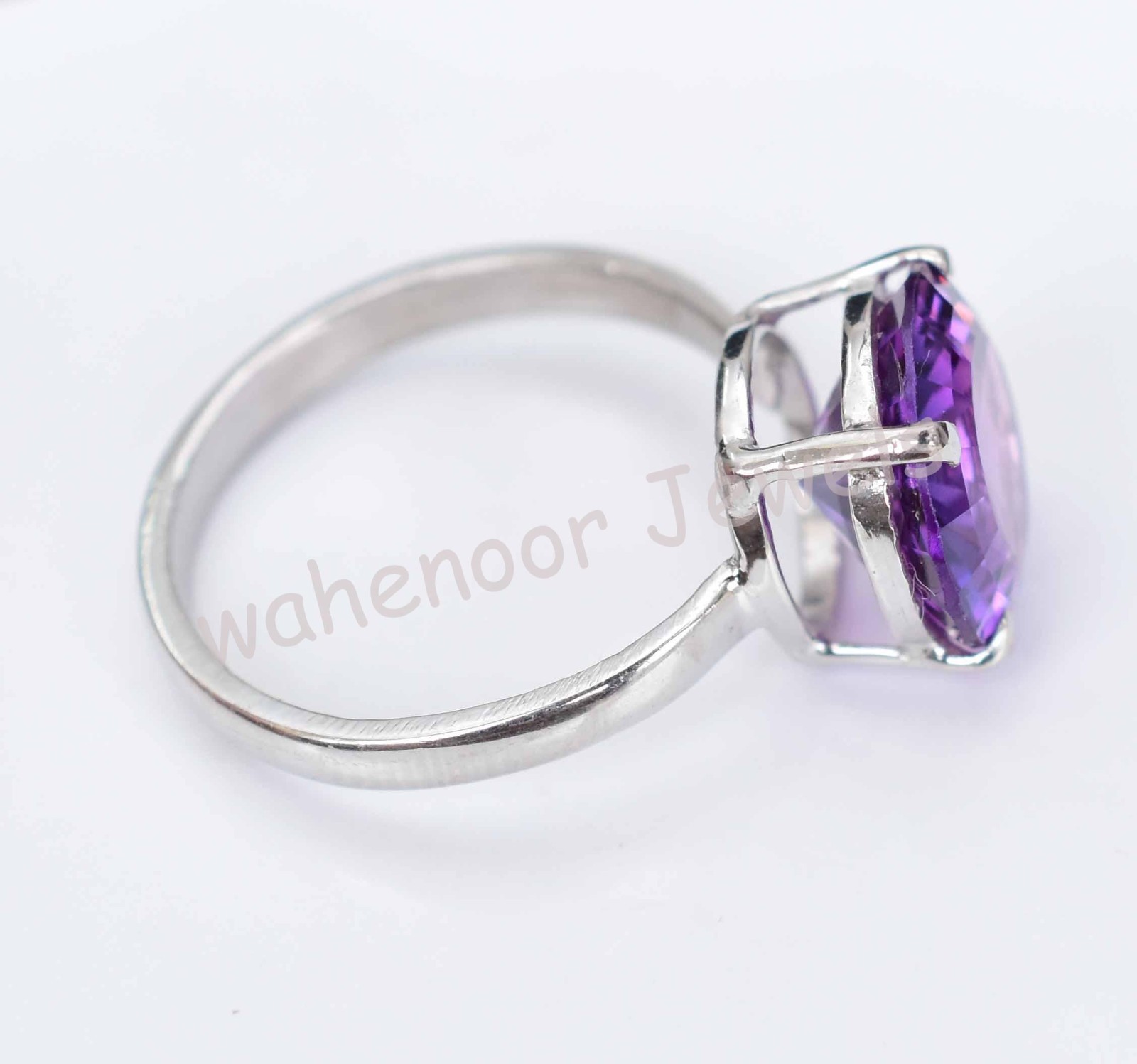 Natural Boysenberry Sapphire Round 925 Sterling Silver Ring Certified For Women