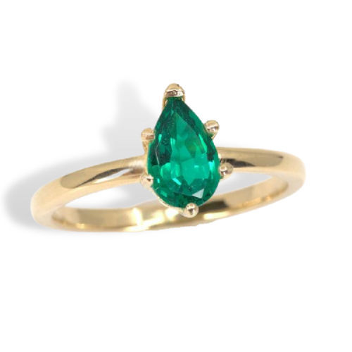 Pear Solitaire Pre-notched Ring Mounting