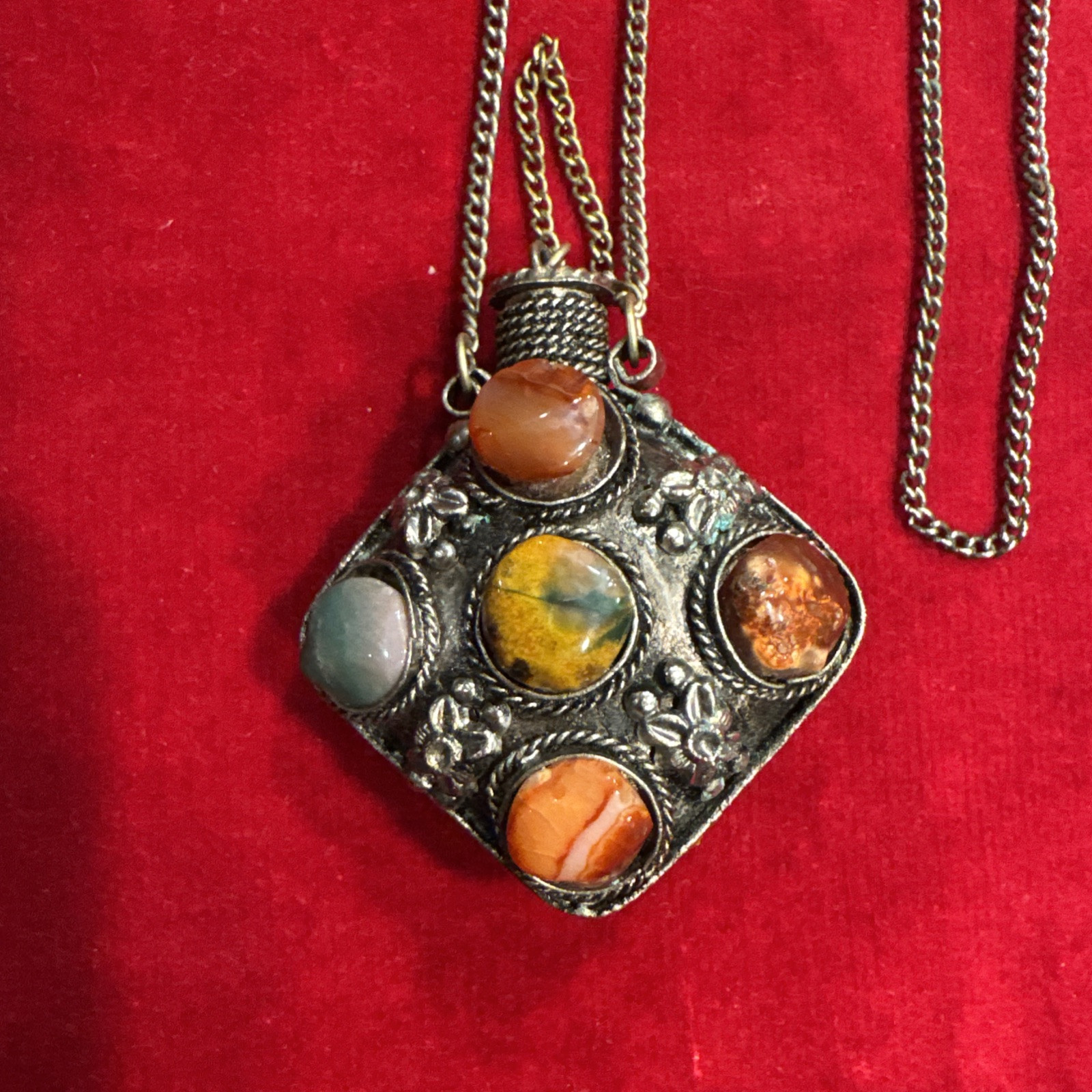 Antique Perfume Flask Necklace