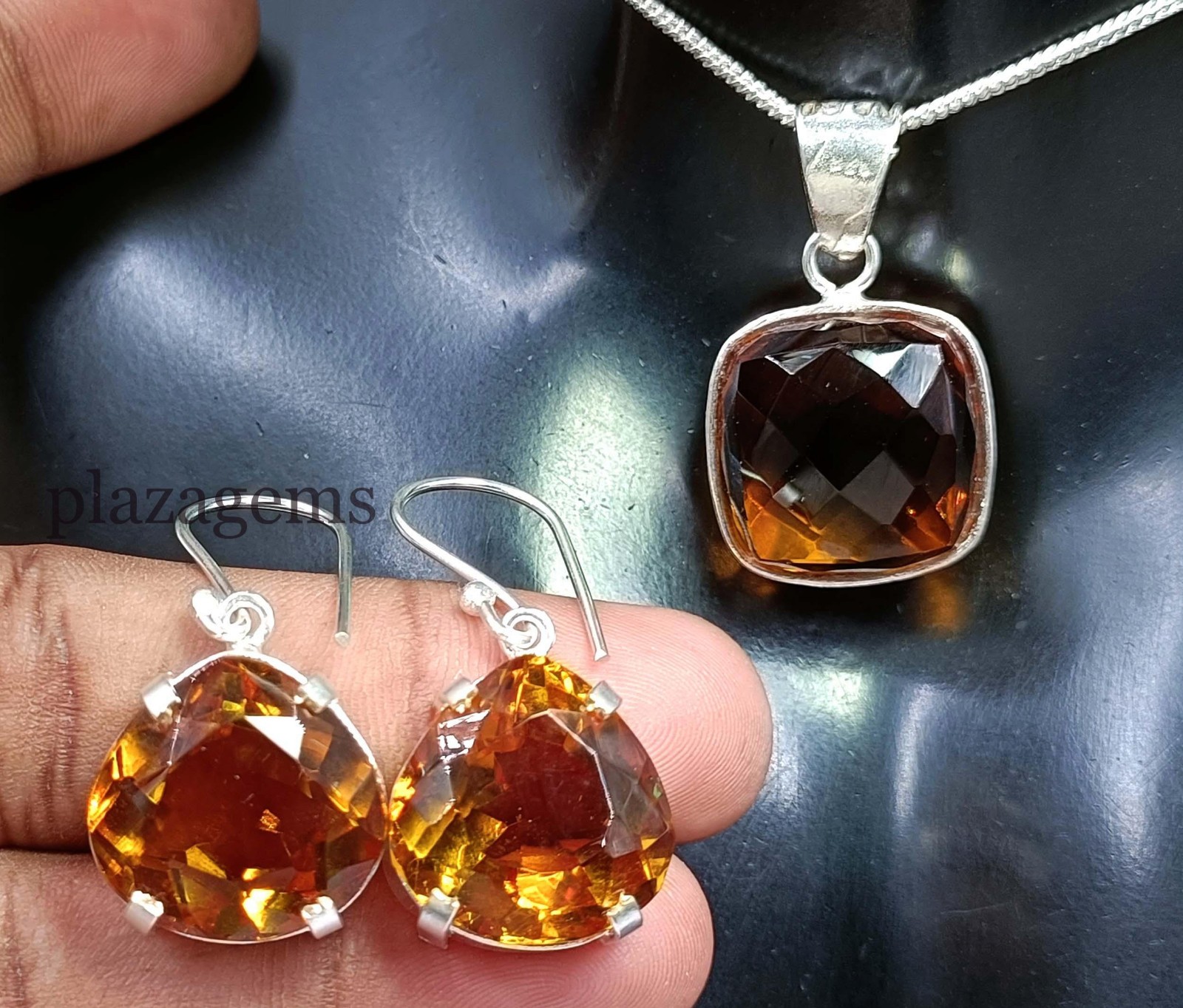 Natural Alexandrite Color-Change Pendant & Earring Set | EGL | 925 Silver 35K