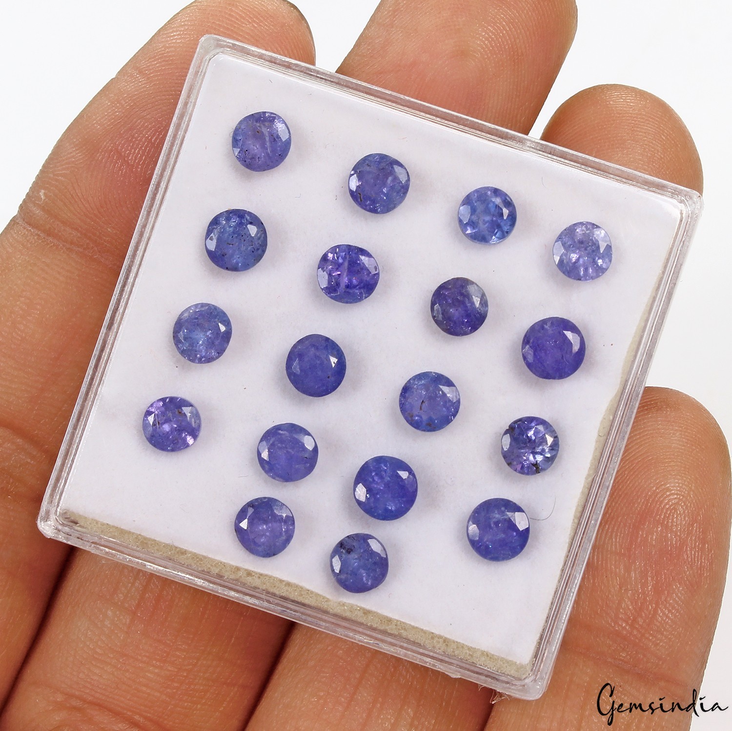 9.40 Ct Natural Tanzanite Round Cut Loose Gemstone Lot 18pc 4.5-5mm