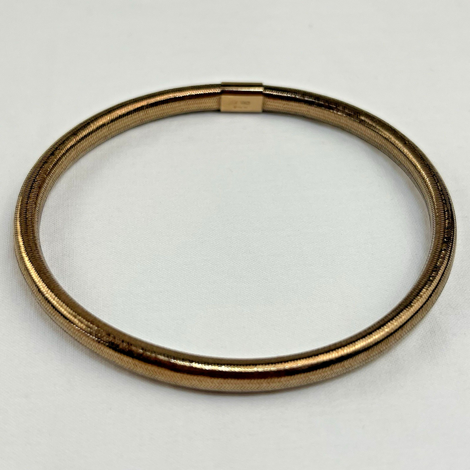 Golden Clef Intl 14k Rose Gold Clasp Silicone Core Bracelets 2 Pc Set