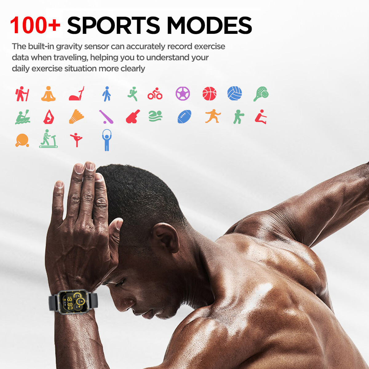 Smart Watch Bluetooth Call Heart Rate BP Monitor Waterproof Watch♬