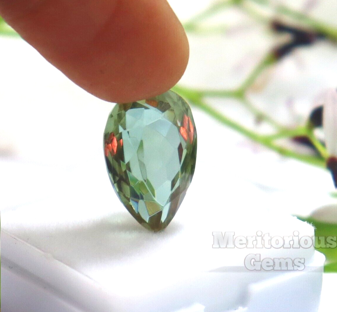 Natural Alexandrite 9.80 Ct Certified Loose Gemstone Pear Cut Many color change