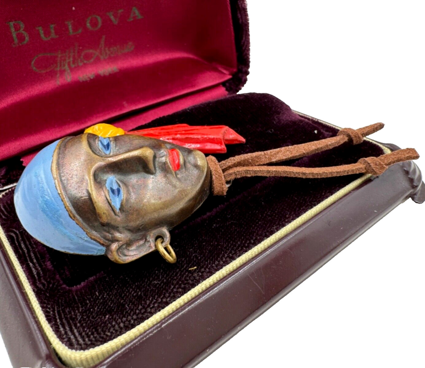 SUPER RARE PIRATE FIGURAL ANTIQUE OLD VINTAGE COLORFUL ENAMEL BROOCH PERFECT CND