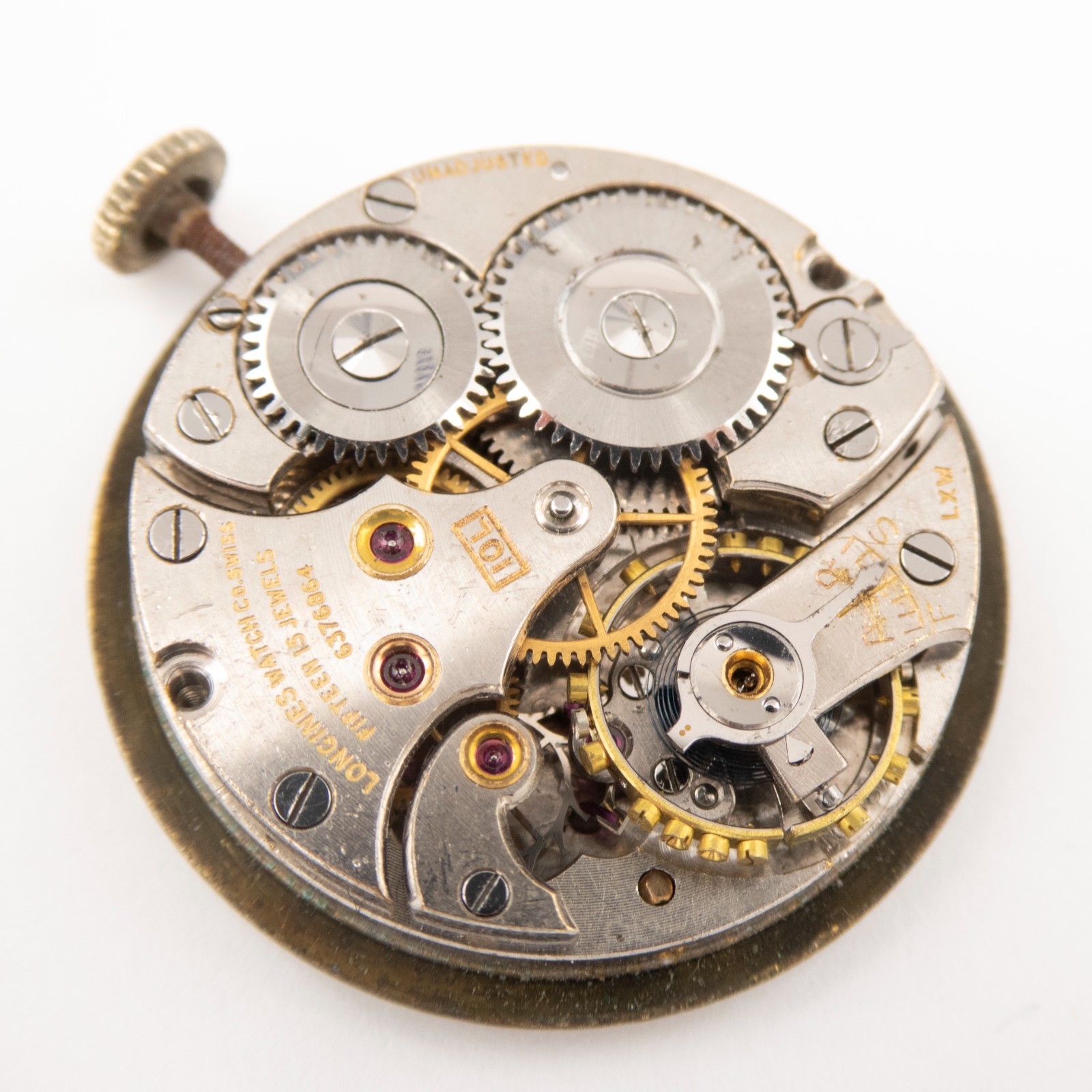 Vintage Longines Caliber 10L 15-Jewel Wristwatch Movement