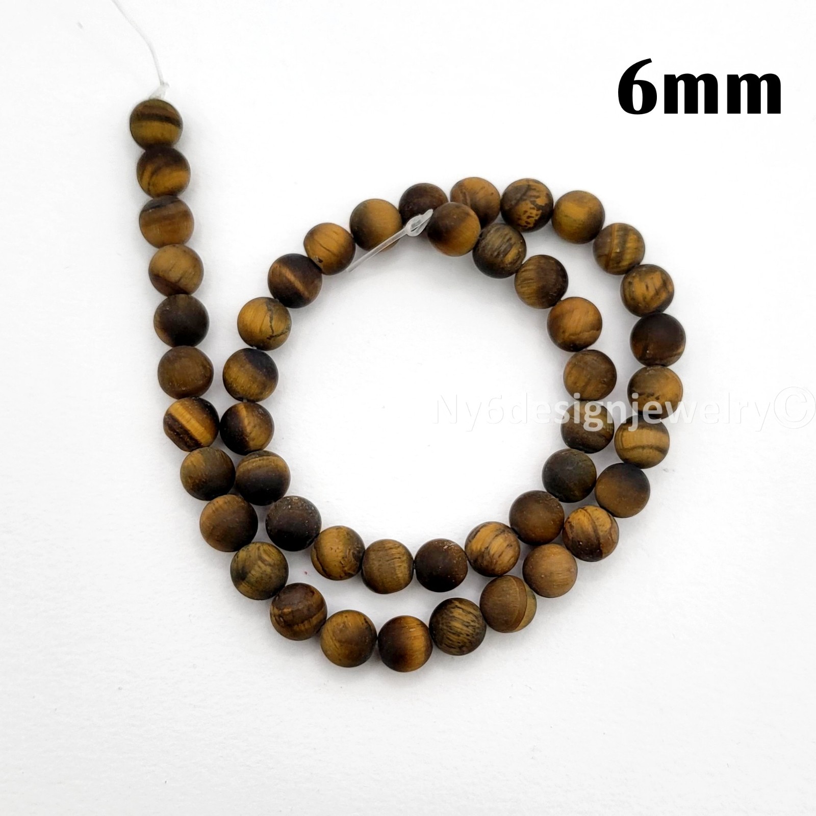 Natural Tiger’s eye Matte Round Spacer Loose Bead 15″ 4,6,8,10,12mm Frosted Bead