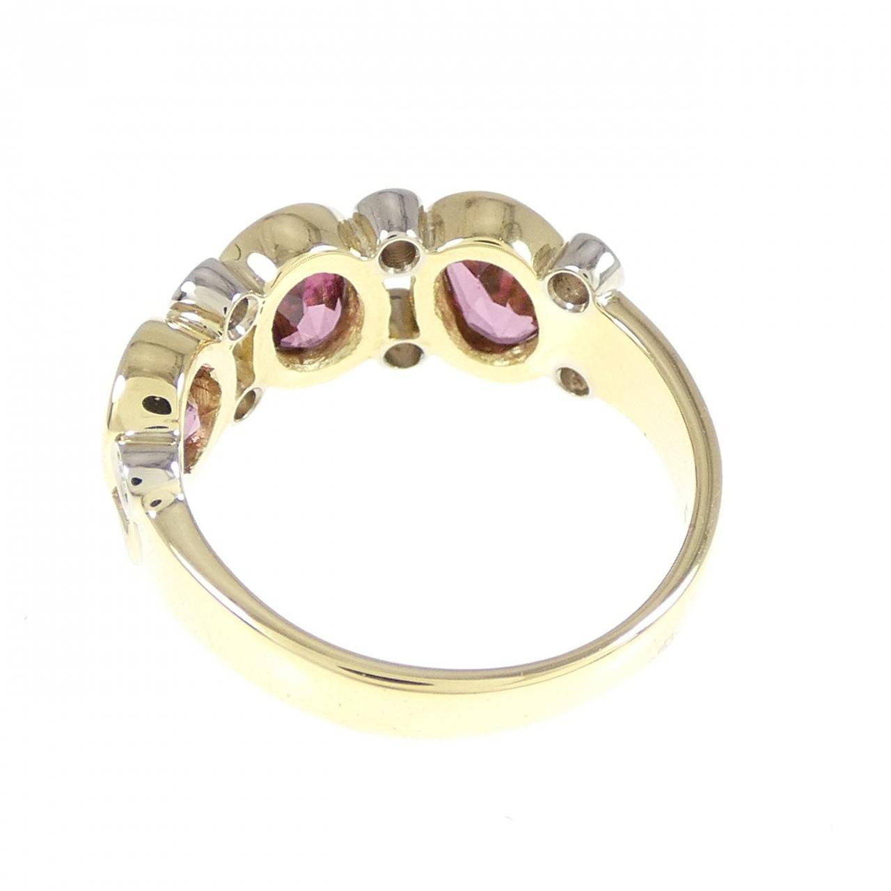 Authentic 750YG Garnet Ring #230-000-050-8956