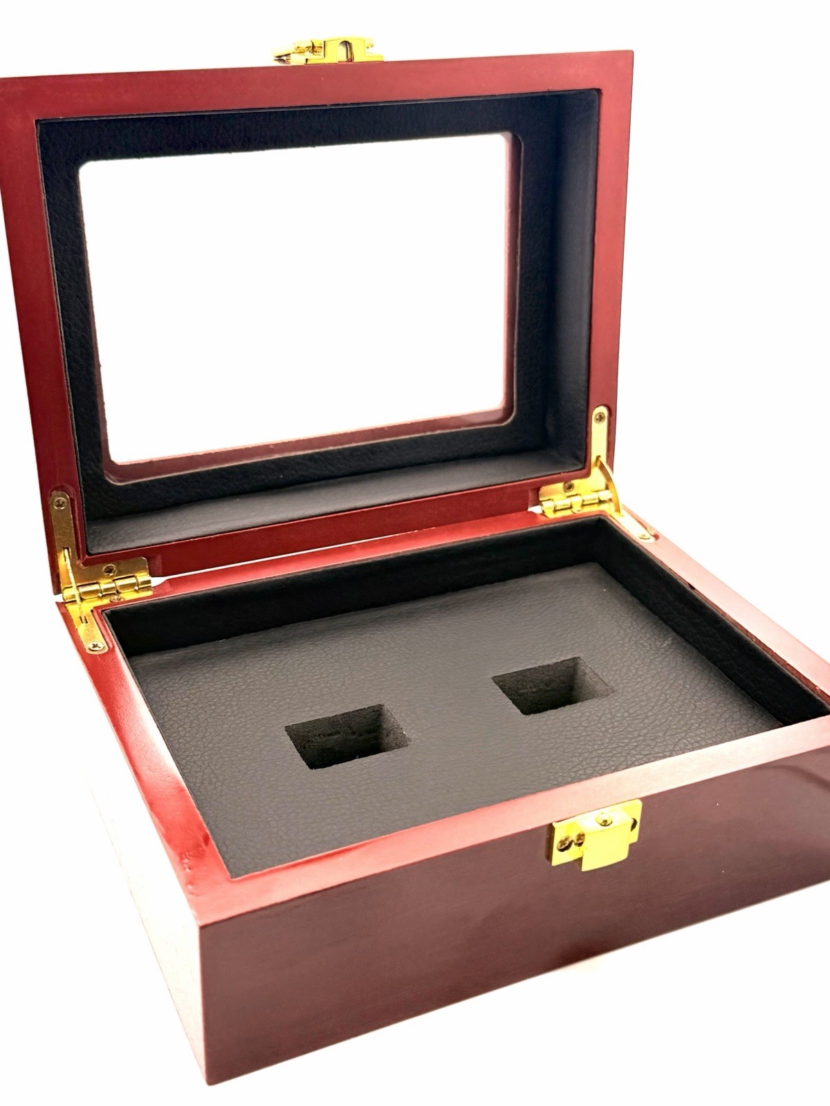 2 Holes Wooden Ring Box