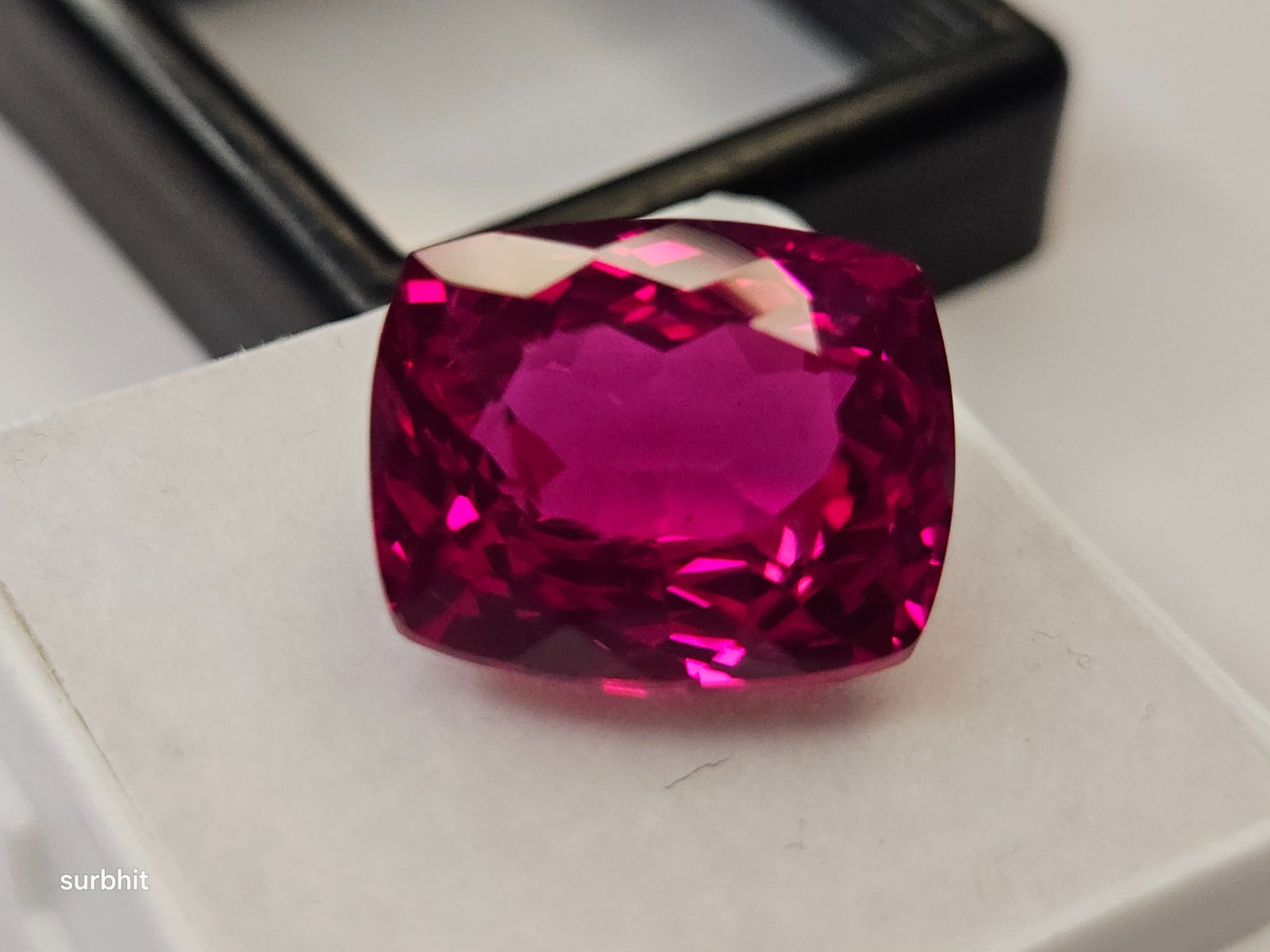 Dark Pink Sapphire Cushion Cut 14+Ct Natural Certified Loose Gemstone
