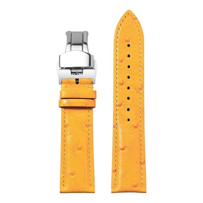 Genuine Cowhide Leather Strap Butterfly Buckle 18-22mm for Tissot 1853 Men Women