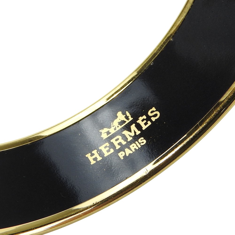 USED HERMES bracelet Emilel GM metal 36.3g multicolor black drum