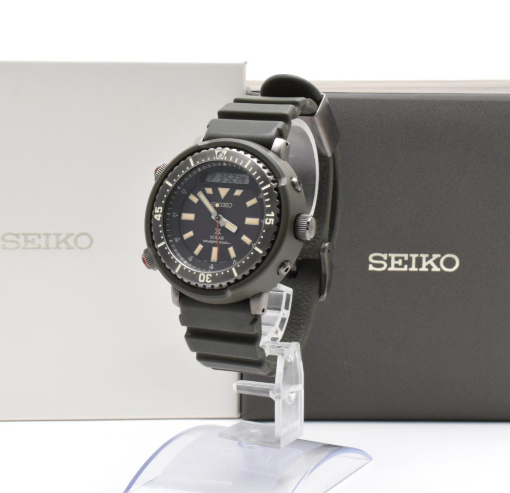 【Box】 Seiko Prospex SBEQ009 H851-00B0 Solar Diver Arnie Ana-Digi Safari #172