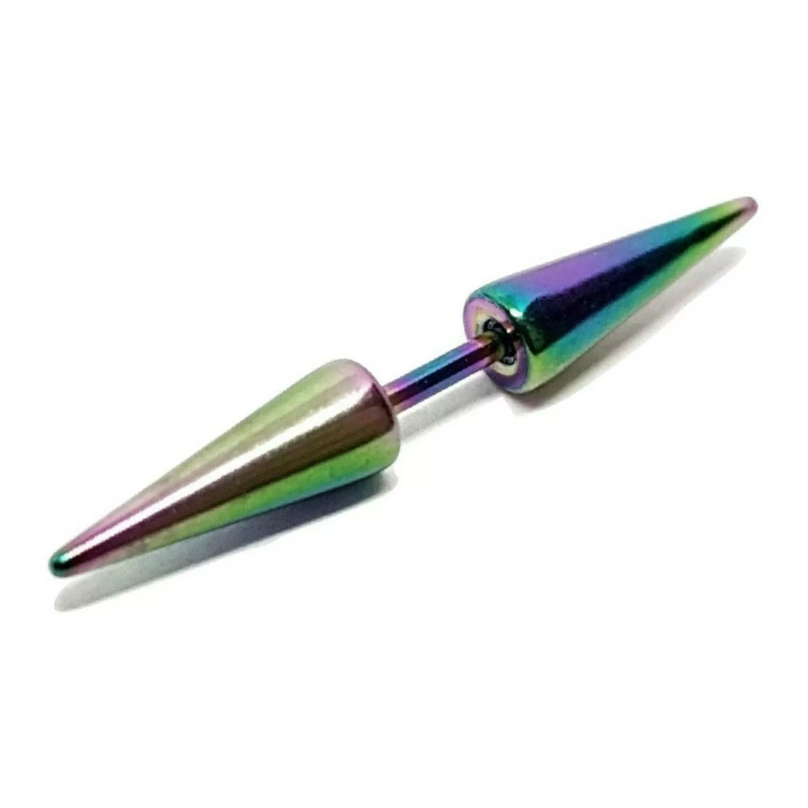 Spike Stud Barbell 18 Gauge (1mm) Rainbow Septum Piercing Earring Body Jewellery