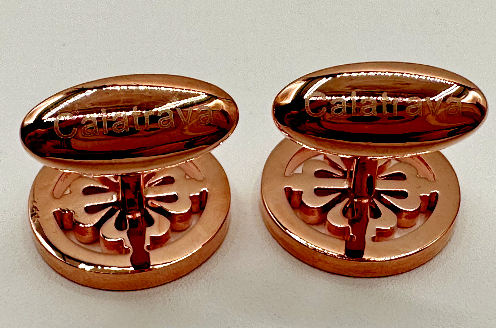 Patek Philippe Coin Edge Style Concessionaires Cufflinks Rose Gold w/Gift Box