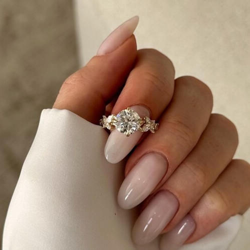 Lab Grown Diamond 2.80Ct Round-Cut Solitaire Engagement Ring VS1 14k Yellow Gold