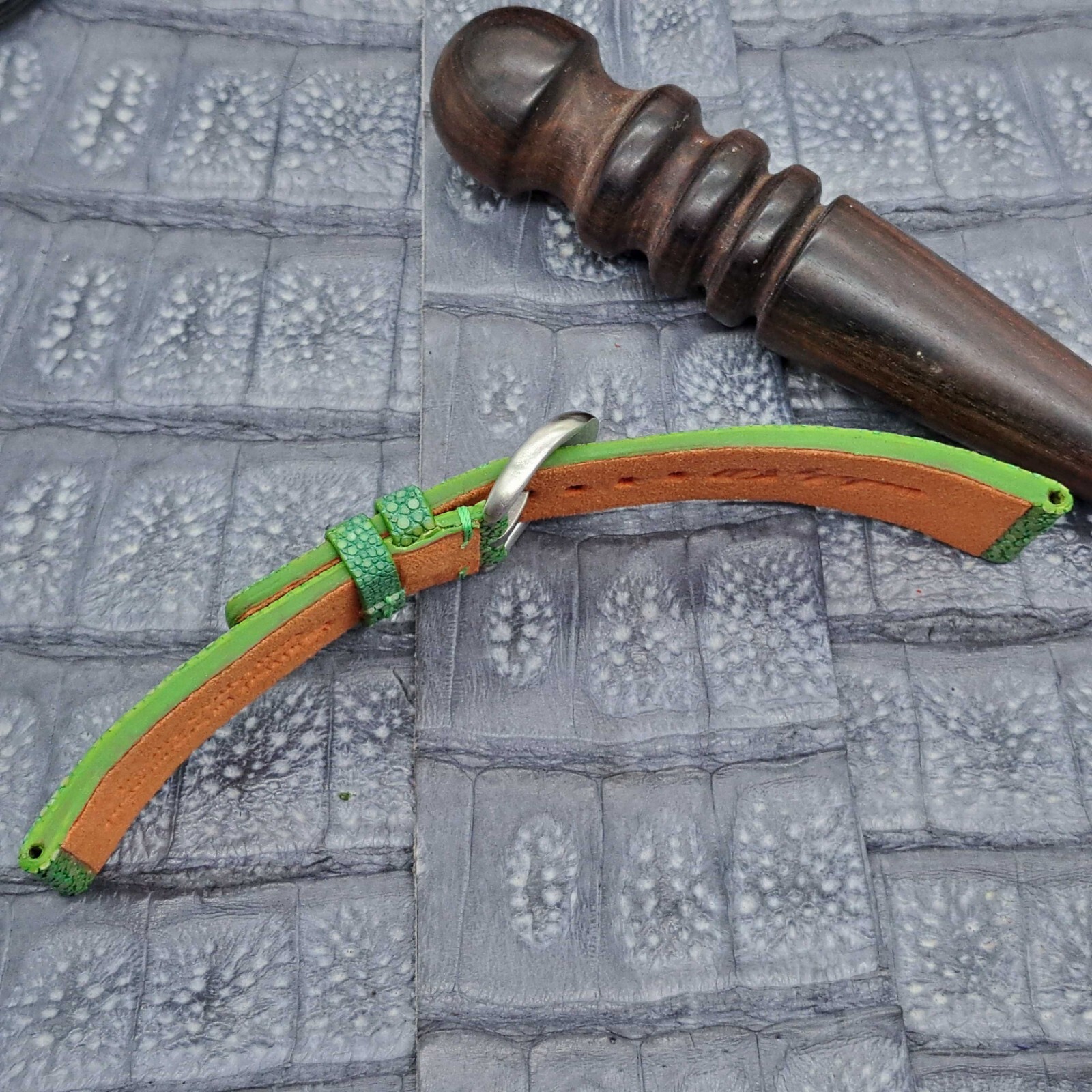 28mm/24mm Stingray Leather Watch Band Bespoke Exotic Leather Minimalist Design