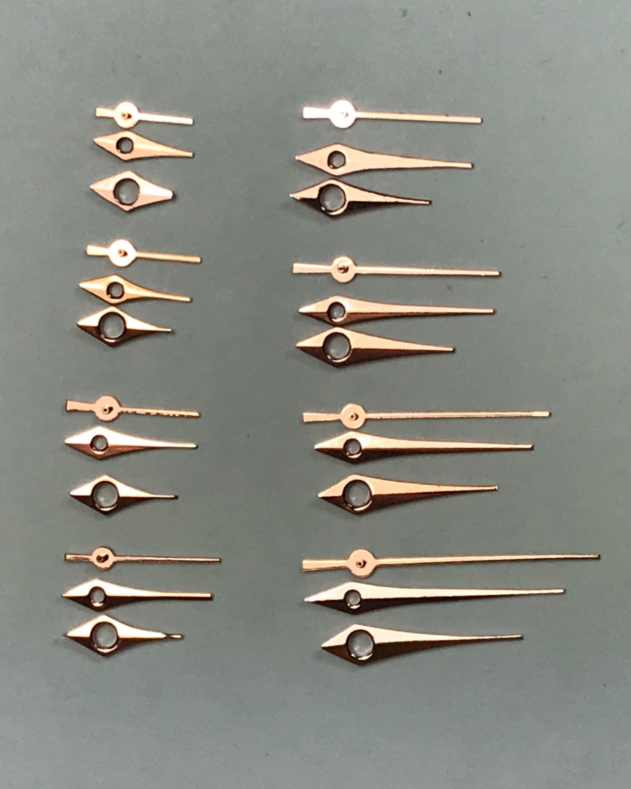New 1 set Hour Minute Second Hands Watch Dial Rose Gold Parts Repair 120/70/20