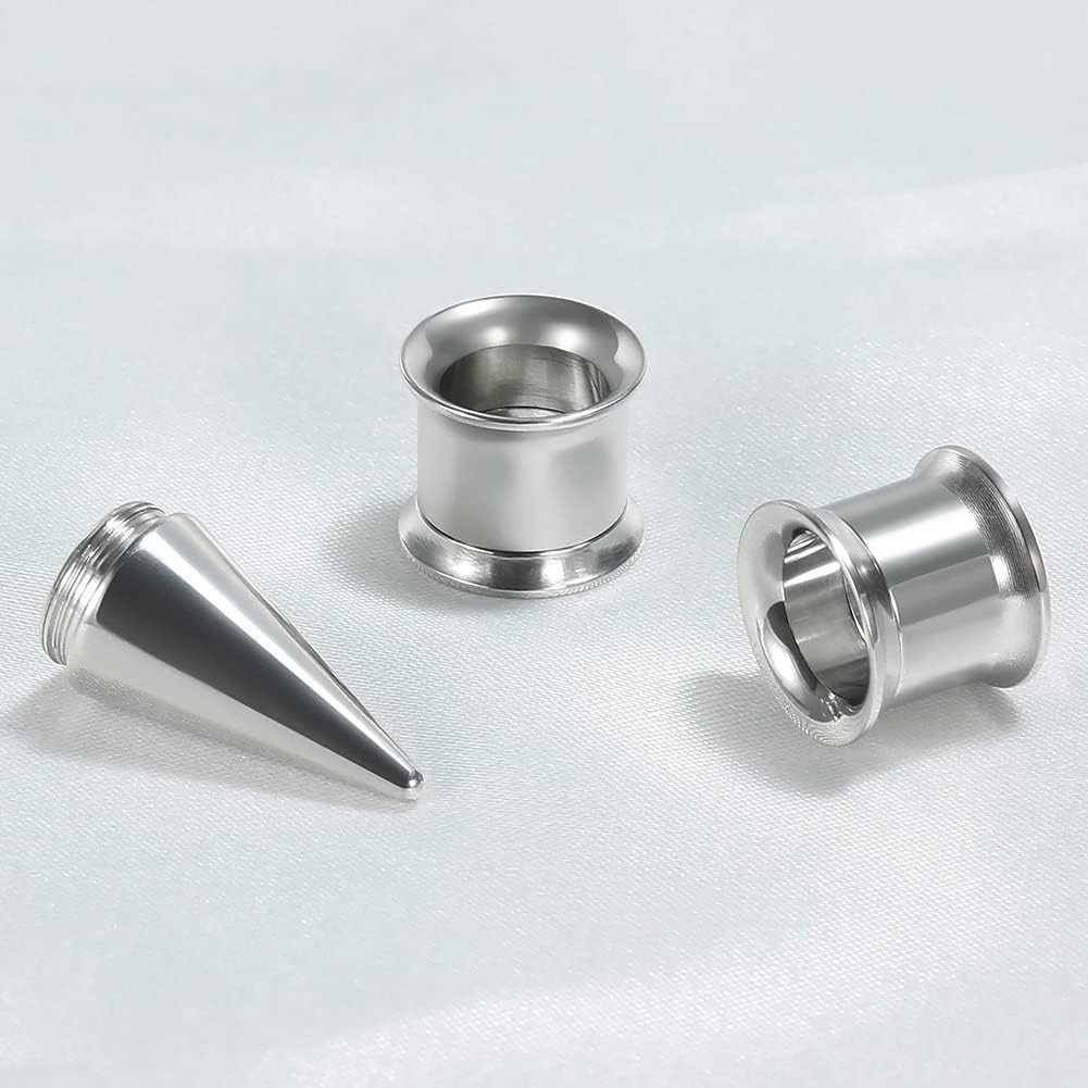 36PCS Ear Gauge Stretching Kit Stainless Steel Double Flare Alloy Tapers 3 in 1