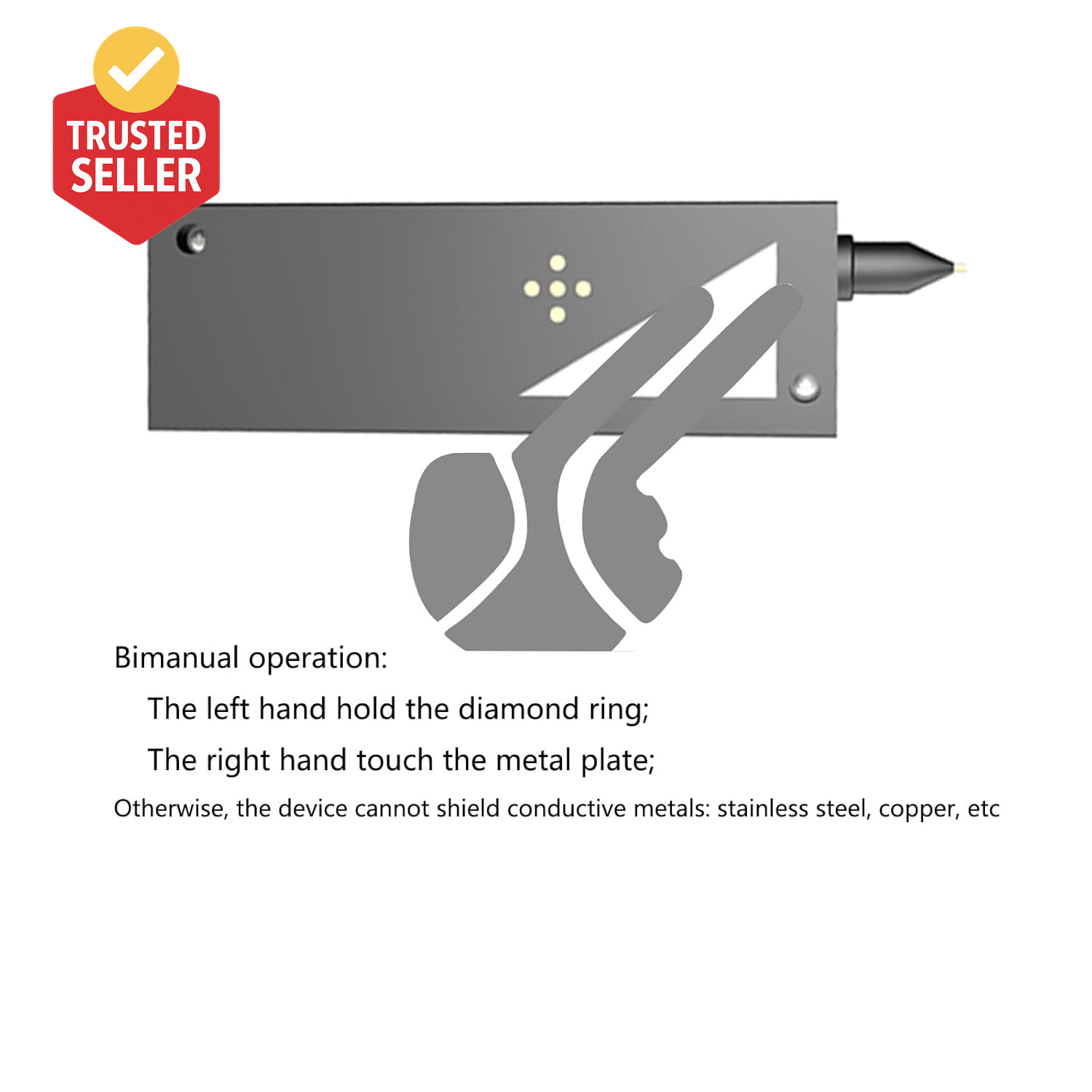 Diamond Tester Pen, Professional Jewelry Diamond Tester with 60X Jewelry Loupe M