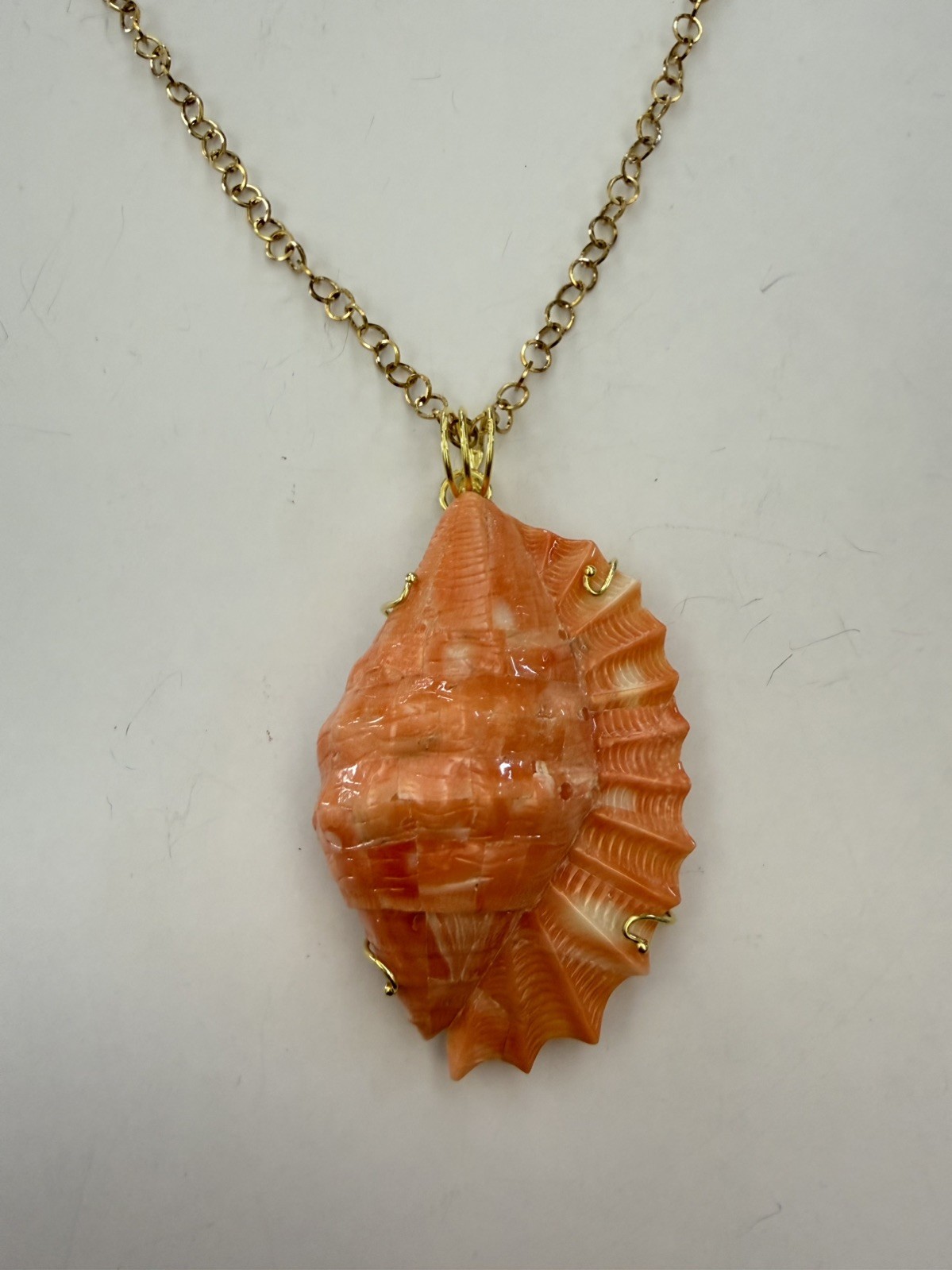 Cerasuolo Coral Pendant – Shell Shape – Crafts – 925 Silver