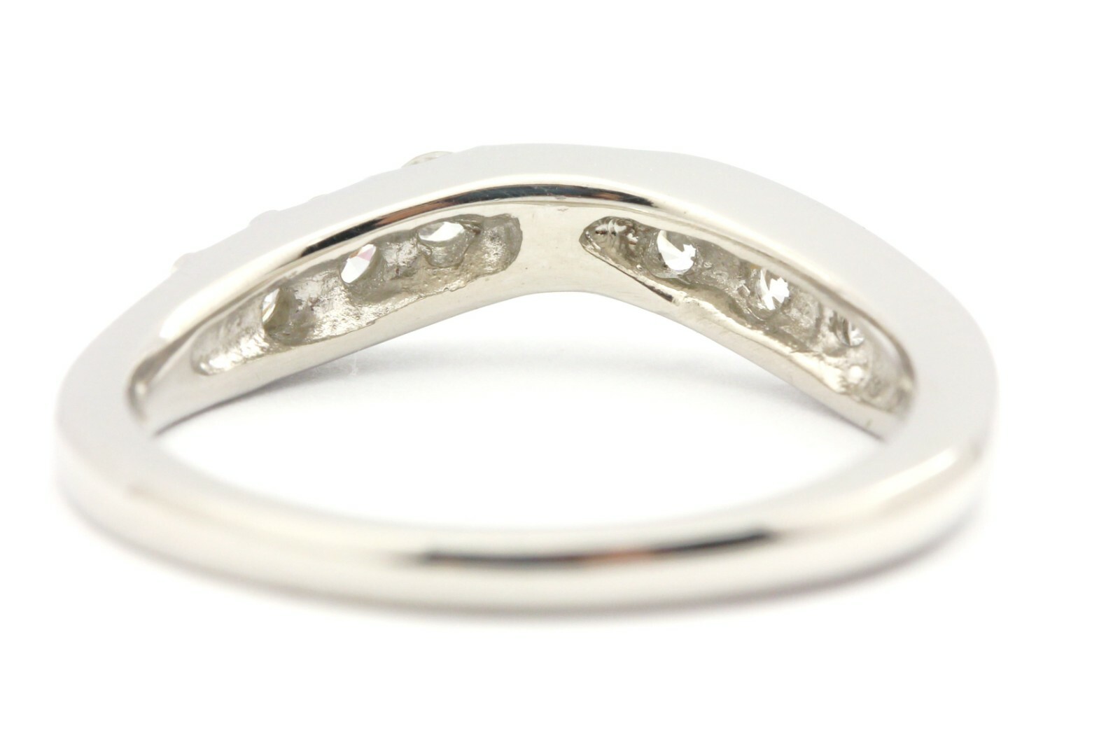 platinum 0.35ctw natural diamond twist wedding band size 6.25 3mm 5.43g new