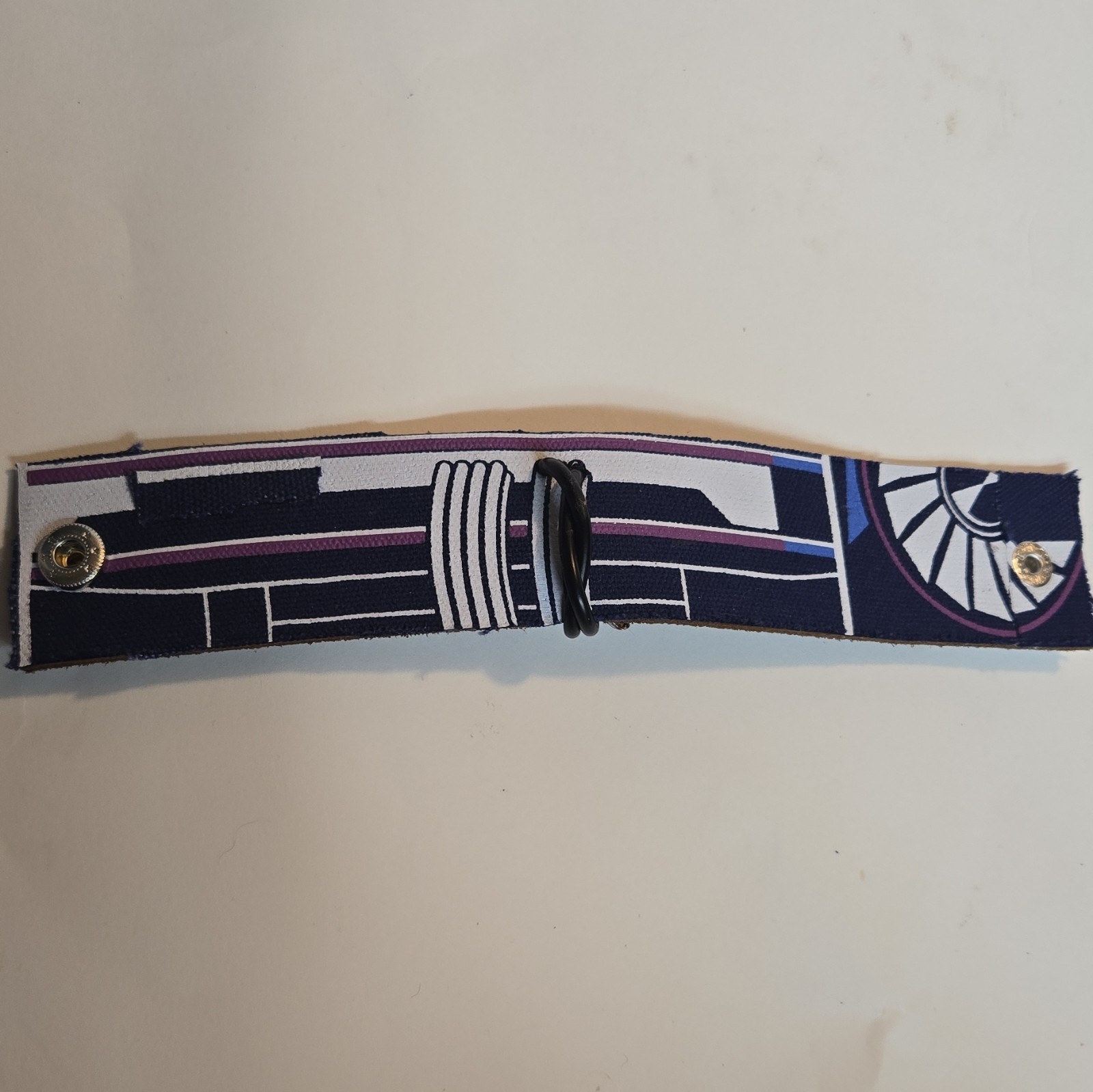 GPU Themed Novelty Leather /Fabric Bracelet, Snap Closure
