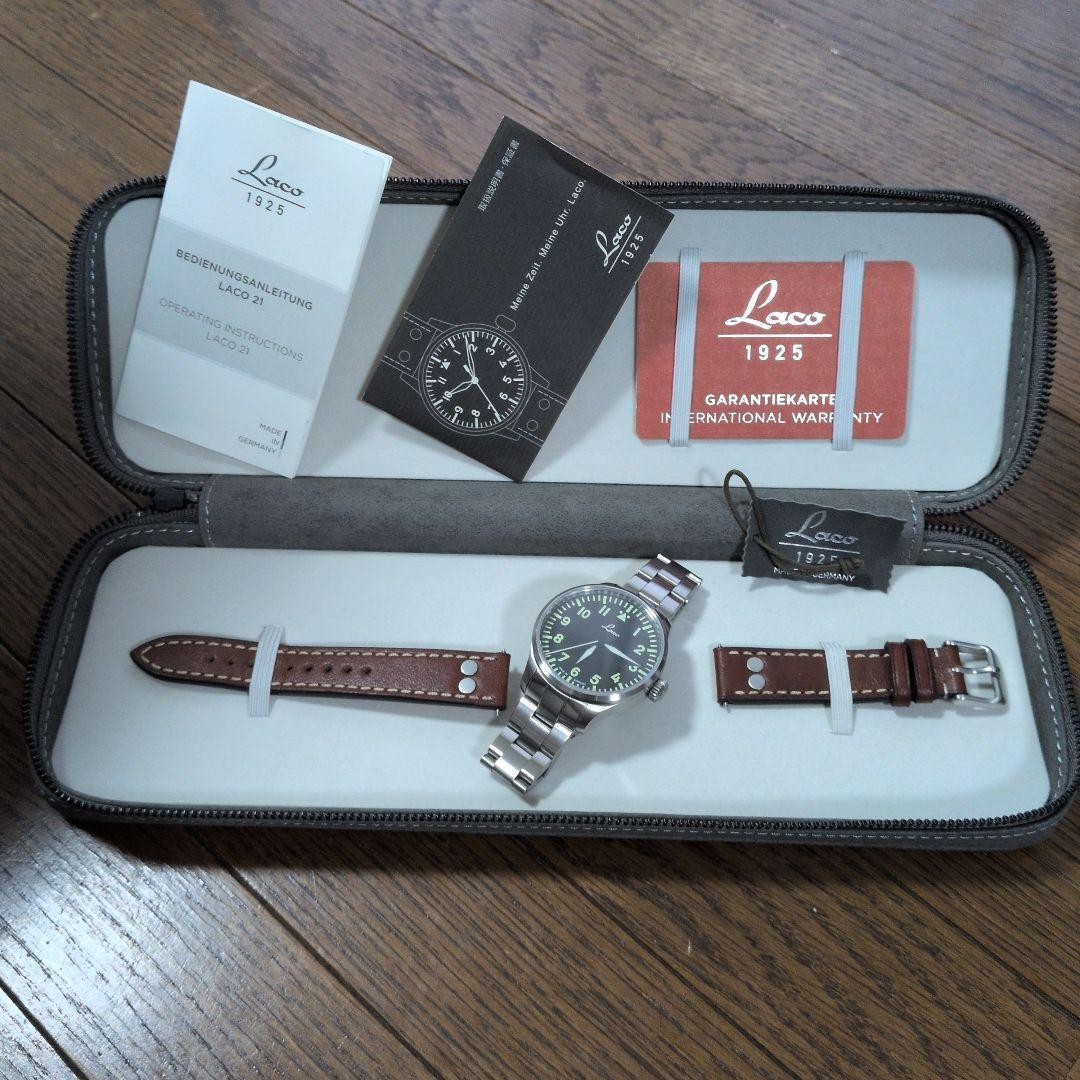 Laco Augsburg 861988 Pilot Watch 39mm Automatic with Accessories Used